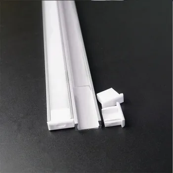 5pcs de 50cm plat tip U 7mm mare slim led profil aluminiu 12mm 5V 12V 24V 5050 5630 2835 tavan perete montate led-canal