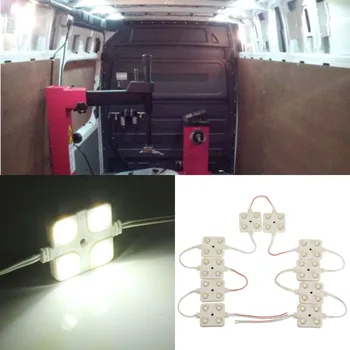 12V 10x4 Led-uri Acoperiș Masina Kit de Lumina Van Plafon Interior Iluminat de Marfă pentru Camper Interior Lampa Pentru RV Barca cu Remorca Camioane Van