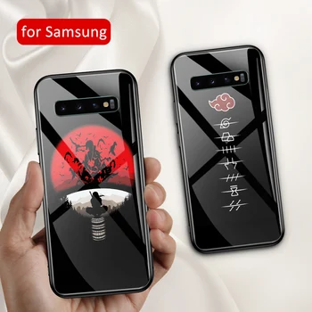 Pentru samsung s9 Sticlă caz capacul din spate nota 9 anime naruto caz pentru Samsung Galaxy S8 S9 S10 S20 plus Nota 8 9 10 plus ultra S10e