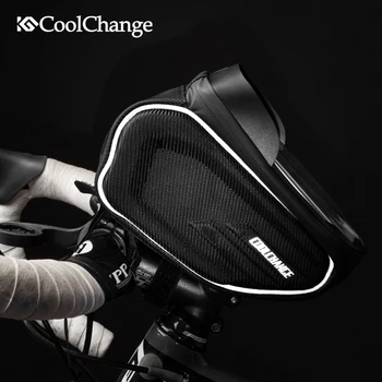 CoolChange Biciclete Sac Impermeabil Ecran Tactil Ciclism Sac Ghidon Reflectorizante Top Tube-Cadru de Telefon Geanta Accesorii pentru Biciclete MTB
