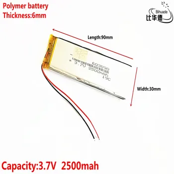 Bun Qulity Litru de energie baterie 3.7 V,2500mAH,603090 Polimer litiu-ion / Li-ion pentru JUCĂRIE,POWER BANK,GPS,mp3,mp4