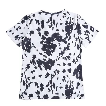 Tubulare din Top cu Maneci Scurte Tee Camasi de Vara Femei V-neck T-shirt de Imprimare Topuri Tee 2020 Casual Vrac Top Lady tricou