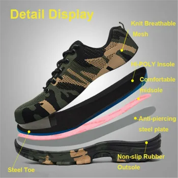 Oamenii Indestructibil Antiglonț Pantofi De Protecție Militară Lucru Ușor Adidasi Noi