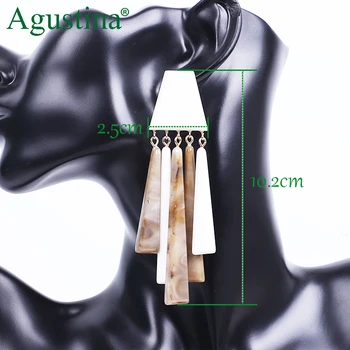 Agustina acrilice cercei lungi femei picătură cercei moda bijuterii de lux boho cercei legăna cercei pendientes cercei rășină