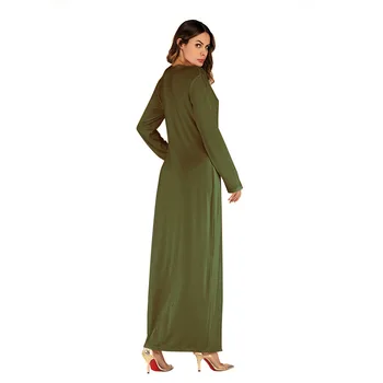 Dubai Turc Musulman Bază Rochii Femei Rochie Kimono Caftan Hijab Rochii Maxi Îmbrăcăminte Islamic Marocan Caftan Halat Elbise Jubah