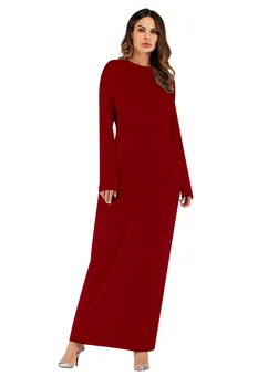 Dubai Turc Musulman Bază Rochii Femei Rochie Kimono Caftan Hijab Rochii Maxi Îmbrăcăminte Islamic Marocan Caftan Halat Elbise Jubah