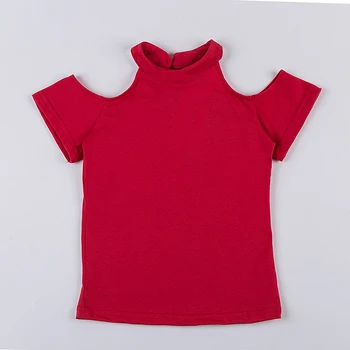 Nou 2016 Design Gol Afară de Copii fete tricou maneca Scurta pentru copii tricouri pentru fete haina de sus haine de Vară de Primăvară