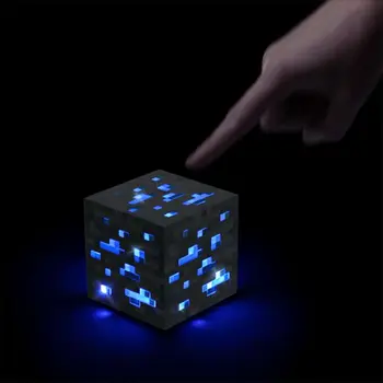 Lumina de noapte Cub Lampa Creative Cub Veioza Alimentare Baterie 4 Opțional Culori LED Jucării Decor Acasă Copiii Cadou