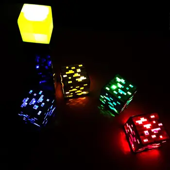 Lumina de noapte Cub Lampa Creative Cub Veioza Alimentare Baterie 4 Opțional Culori LED Jucării Decor Acasă Copiii Cadou