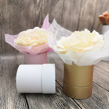 5pcs Rotund de Flori de Hârtie Cutii cu Capac Florar Găleată de Valentine ' s Day Rose Prezent Ambalaj Cutie Decor Acasă Decorare Nunta