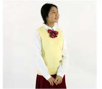 2021 Vestă de Primăvară și de Toamnă V-neck Bumbac Tricotate Vesta JK Uniforme Fete Student Costum nou