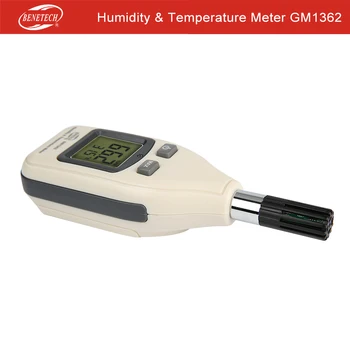 BENETECH de temperatură și umiditate metru Digital display LCD termo-higrometru Backlilght Datelor GM1362