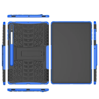 Pentru Samsung Galaxy Tab S7 Plus 12.4 inch Caz Cu Pix de Slot Pentru Samsung S7+ Tableta Caz Hibrid Armura PC+TPU Capacul suportului SM-T970