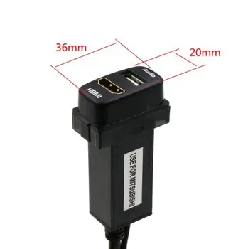 Masina USB Intrare Audio Încărcător cu mufă Folosi pentru Mitsubishi,ASX,Lancer,Outlander,Pajero,Zinger,Fortis,Soveran