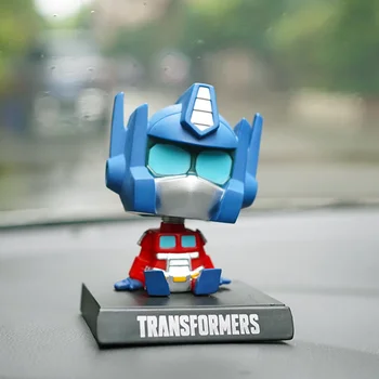 Robot-jucarii Transformers Bumblebee Optimus Prime, Megatron se agită capul de păpușă Desktop închiriere telefon Mobil, masina de bază ornamente decor