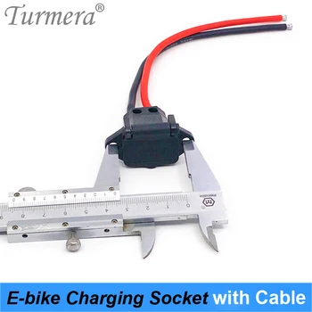 Turmera E-bike Baterie Conector Plug Universal cu Trei Verticale de Încărcare Priză cu 12AWG Cablu pentru 36V 48V Vehicul Electric J31