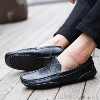 Italiană Mens casual Pantofi de Brand de Lux de Vara Barbati Mocasini Piele Split Mocasini exterior Confortabil Respirabil Alunecare Pe Pantofi cu Barca