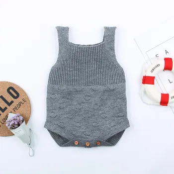 Copil nou-născut băiat fete haine Băiat Copil Fete Haine de Tricotat pentru Sugari Romper Salopeta Tinutele Probă Solidă fără Mâneci Romper