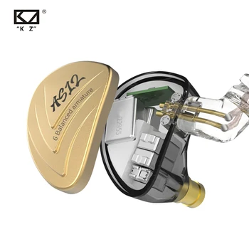 Noi KZ AS12 Căști În Ureche Căști Monitor Anulare a Zgomotului Căști 12BA Armătură Echilibrată Disk-uri HIFI Bass