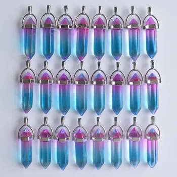 Noua Moda de sticlă colorate pilon Punct de farmec pandantive pentru bijuterii pandantive face 24buc/lot en-Gros transport gratuit