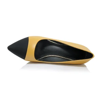 EGONERY Primăvară Noua Moda Femei Pompe Afara Tocuri Ascuțite Toe Culori Amestecate slip-on Pantofi Femei Picătură de Transport maritim Dimensiune 32-42