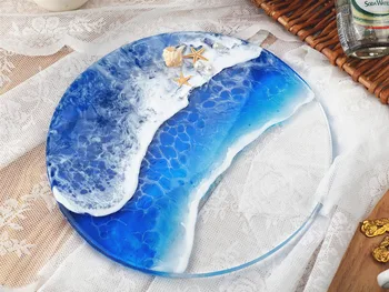 DIY Mare Coaster Rasina Matrite Dreptunghi Rotund Mâner Tavă Slicone Mucegai Cristal UV Epoxidice Acasă Decorare Bucătărie Rasina de Artizanat