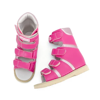 Ortoluckland Ortopedice pentru Copii Pantofi Fete Roz High Top Sandale pentru Copii Toddler Boys Corectă Supinator Pronator Flatfeet Pantofi