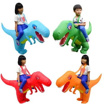 Plimbare Costum Gonflabil Dinozaur T-Rex Rochie Fancy Pentru Copii Pentru Copii De Halloween Dragon Petrecere Tinuta De Animale Tematice Cosplay Baieti