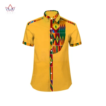 Barbati Tricou New African Barbati Haine cu Maneci Scurte Dashiki pentru Barbati Slim Fit Brand de Îmbrăcăminte 6XL din Africa de Imprimare Tricouri WYN306