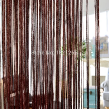 Solid de Culoare Șir Perdea 300*260cm; Cafea Gri Alb-Negru Linie Clasica Cortina Fereastră Oarbă Vanlance Divizor de Cameră