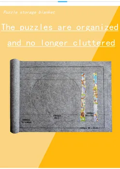 Puzzle-Uri Puzzle Pad Roll Simțit Mat Playmat-Uri Pătură De Până La 1500 Buc Accesorii Pentru Puzzle Nou De Călătorie Portabil Sac De Depozitare