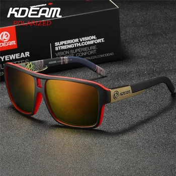 KDEAM Polaroid Ochelari de Bărbați ochelari Sport Cu Greu de caz Pătrat ochelari de Soare pentru femei Brand Conducere Ochelari Polarizati în aer liber KD520