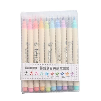 10 buc 0.5 mm Refill Perie Moale Pen Colorate, carioci Creioane Set pentru Caligrafie Desen Scris Școală Papetarie Rechizite
