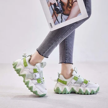 ADBOOV Nou Respirabil Vara Indesata Pantofi de Femeie Cataramă Moda Adidasi Casual pentru Femei