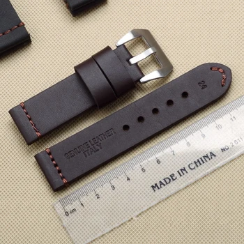 MERJUST 22mm 24mm 26mm Negru Maro din Piele Watchband Bratara Pentru PAM PAM441 111 Mare Pilot Ceas Garmin Fenix3 Curea