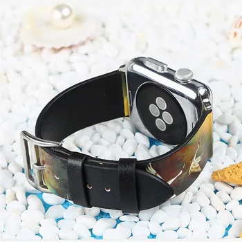 Macara Model Curea din Piele pentru Apple Watch SE Trupă Seria 6 5 4 3 2 Brățară pentru iWatch 42mm 38mm 44mm 40mm Curea de Încheietura mâinii