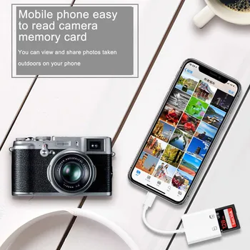 Ingelon Cititor de Card Micro SD Fulger pentru Card SD, Card de Memorie, Adaptor Laptop Accesorii Pentru iphone ipad Camera Cablu Convertor