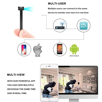 4K DIY WIFI Portabil Mini Camera Micro webcam Camcorde Suport de Vedere la Distanță Viziune de Noapte de Detectare a Mișcării card