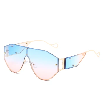 Moda Supradimensionat ochelari de Soare Patrati Noi Femeile Gradient ochelari de Soare Barbati Nuante Brand de Lux de Design Tendința de Metal ochelari de soare Ochelari
