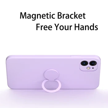 Magnetic Lichid de Silicon de Caz Pentru iPhone 11 Caz Acoperire Moale Pentru iPhone 11 Pro Max XR XS X 11 12 Pro Max Mini Caz Acoperire Coque