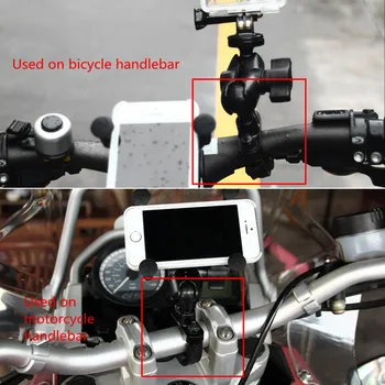 Din Oțel inoxidabil, Șurub în U Motocicleta Ghidon Bicicleta Feroviar Tija de Bază 1 Inch Mingea Mount pentru Gopro Camera Smartphone pentru Garmin Titular