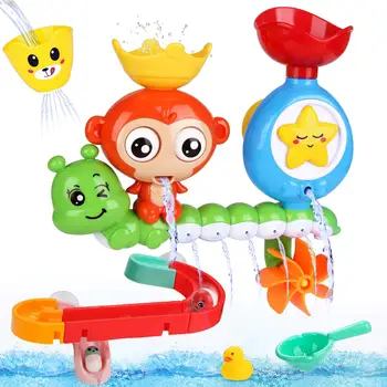 Copil Maimuță de Desene animate Clasice, Duș, Cadă Jucărie 14 Buc Duș Animal steaua de mare se Presara Cadă Set de Jucării pentru Copii