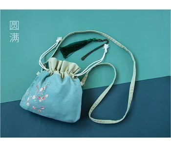 Geanta Crossbody de epocă sac de sex feminin nou 2020 geanta de umar de telefon mobil sac caracter Chinezesc de imprimare de sex feminin geantă de umăr