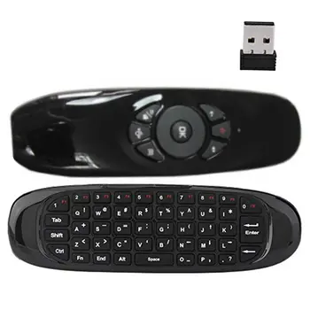 C120 Multi-Limba 2.4 G Mouse-ul de Aer Wireless Keyboard Motion Sense IR de Învățare de Control de la Distanță Receptor USB pentru Smart TV BOX