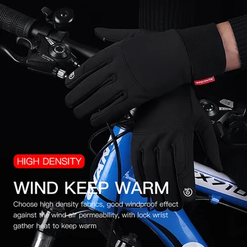 Toamna și iarna în aer liber, anti-stropire căldură și vânt mănuși de sport ecran tactil de echitatie biciclete mănuși de schi de bărbați și femei