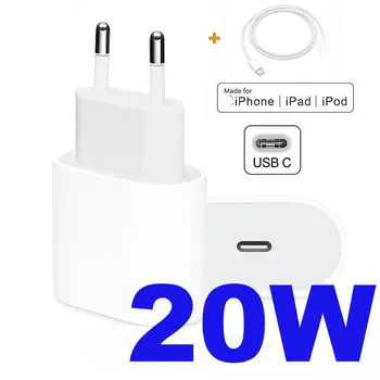 Original 20W Încărcător Pentru iPhone 12 Pro Max Mini USB-C C2L 20W incarcator rapid USB Adaptor de Alimentare C Tip C QC4.0 pentru Apple Cablu 11