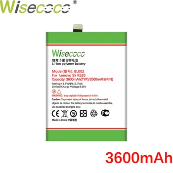 WISECOCO 3600mAh BL002 Bateriei Pentru Lenovo S5 K520 K520T Telefon Mobil de Ultima Producție Hiqh calitate Baterie+Numărul de Urmărire