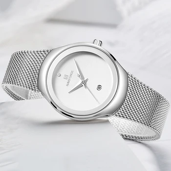 Iubitul Ceas NAVIFORCE Top Brand de Lux din Oțel Inoxidabil rezistent la apă Ceas pentru Bărbați și Femei de Moda Ceas de mana Casual Stabilit pentru Vânzare