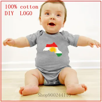 Costume Pijamale Kurdistan Flag Map Design Bumbac Nou-născut Haine de Fata Bodysuit boy Salopeta Ropa bebe baietel Haine