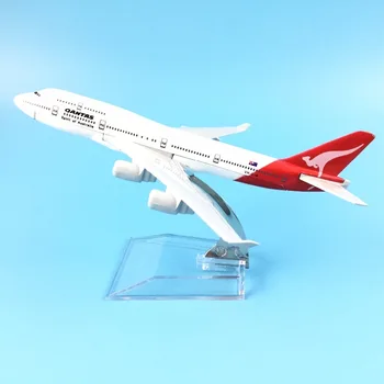 Modelul de aeronavă 16cm Metal turnat sub presiune Qantas Boeing 747 Macheta Avion Model de Jucării pentru Copii
